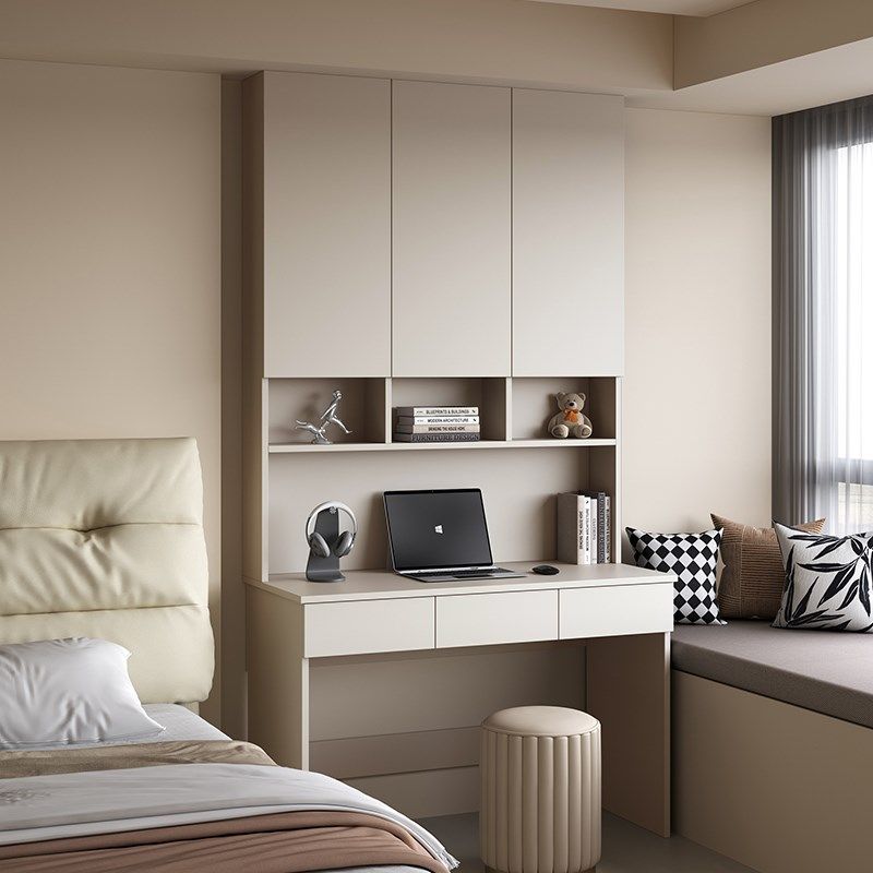 简约全实木书桌书柜一体卧室电脑桌靠窗长条工作台家用定制学习桌,住宅家具,书桌,淘宝优惠券,粉丝福利购,淘宝优惠卷