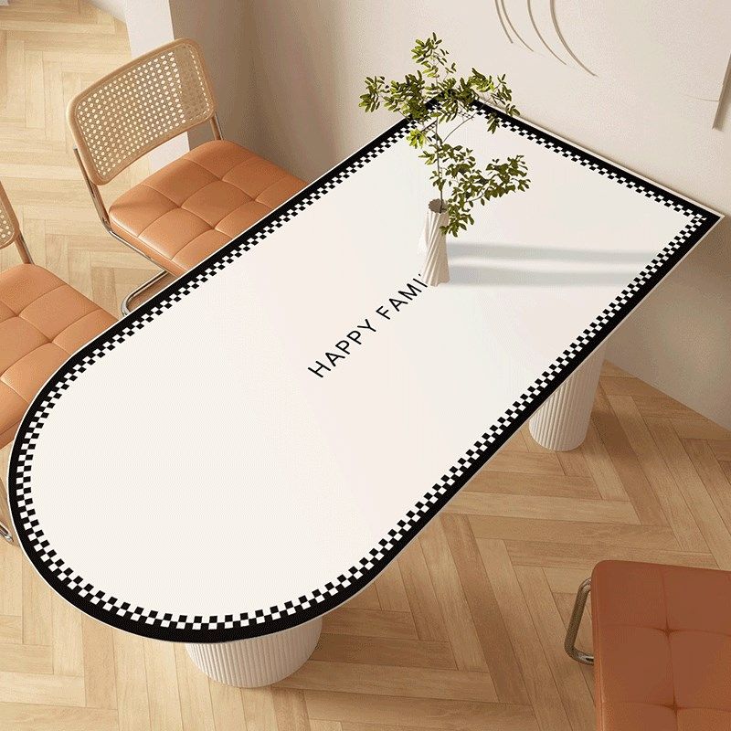 岛台桌垫轻奢高级感半圆弧形餐桌垫防水防油免洗防烫桌布椭圆台布,居家布艺,桌布,淘宝优惠券,粉丝福利购,淘宝优惠卷