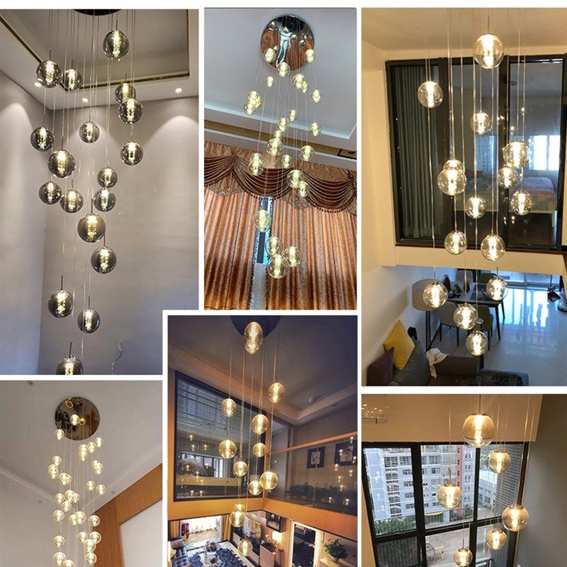 楼梯吊灯长吊灯挑空楼中楼别墅loft公寓轻奢中空复式楼客厅大吊灯,家装灯饰光源,LOFT/复式住宅/楼梯吊灯,淘宝优惠券,粉丝福利购,淘宝优惠卷