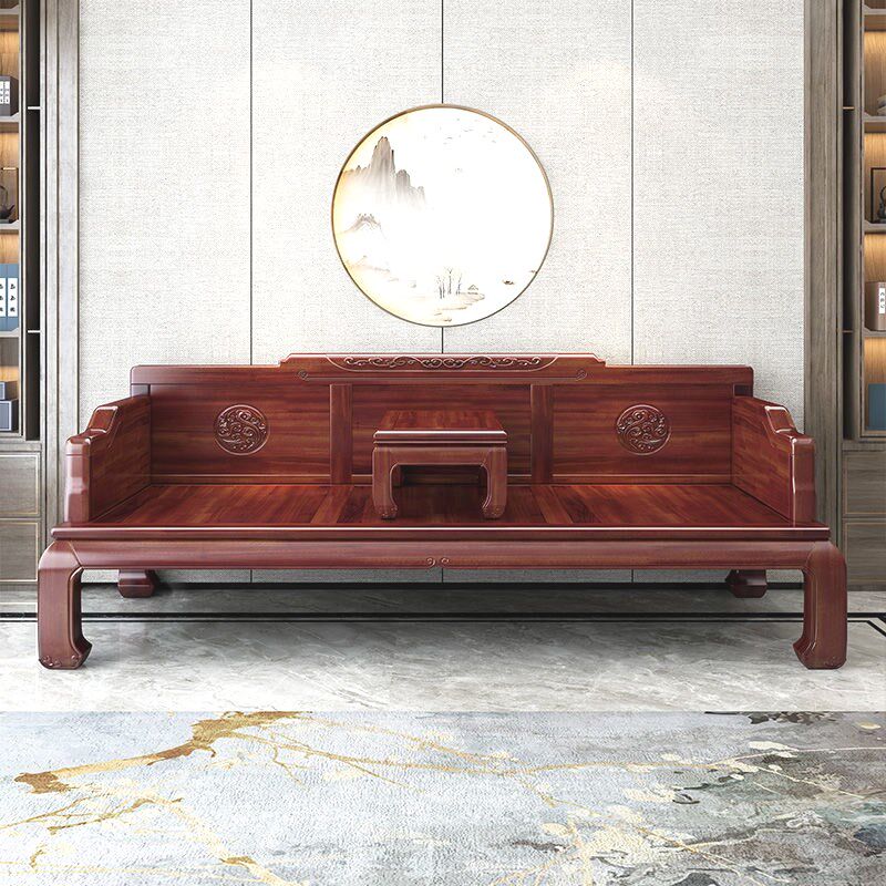 香樟木罗汉床实木沙发床榻民宿仿古雕花新中式小户型客厅禅意家具,住宅家具,罗汉床,淘宝优惠券,粉丝福利购,淘宝优惠卷