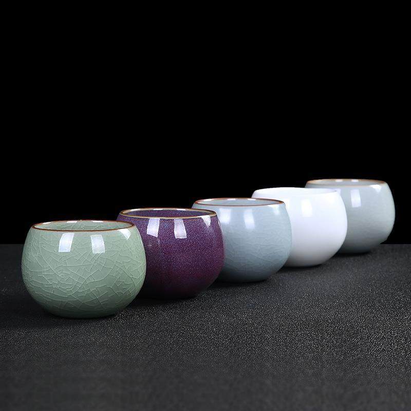 五大名窑茶杯套装仿宋家用开片陶瓷品茗杯功夫茶具大号茶盏主人杯,餐饮具,茶杯,淘宝优惠券,粉丝福利购,淘宝优惠卷