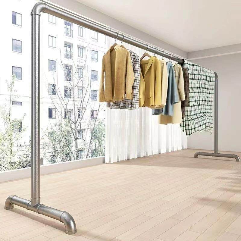 钢管晾衣架落地卧室晾衣杆户外家用阳台挂衣服简易晒被凉衣架水管