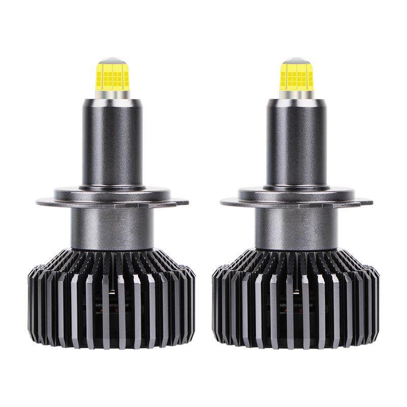 360度八面发光LED大灯55瓦超亮白光汽车透镜改装灯泡专用前照车灯