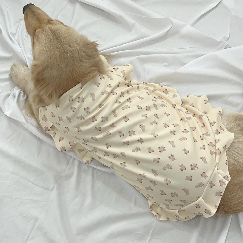 宠物中大型犬裙子金毛拉布拉多萨摩耶春夏薄款衣防晒可爱大狗背心