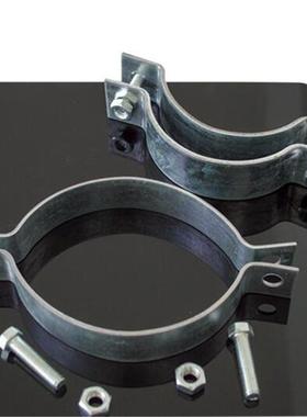 强力加厚双面抱箍扁铁电线杆钢管广告牌路牌固定管箍双半圆喉箍