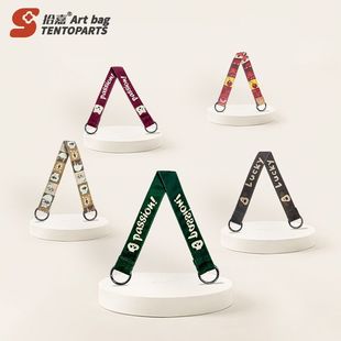 拾嘉x装饰带合集多巴胺加厚ins风小众印花斜挎水桶包袋延长带挂件