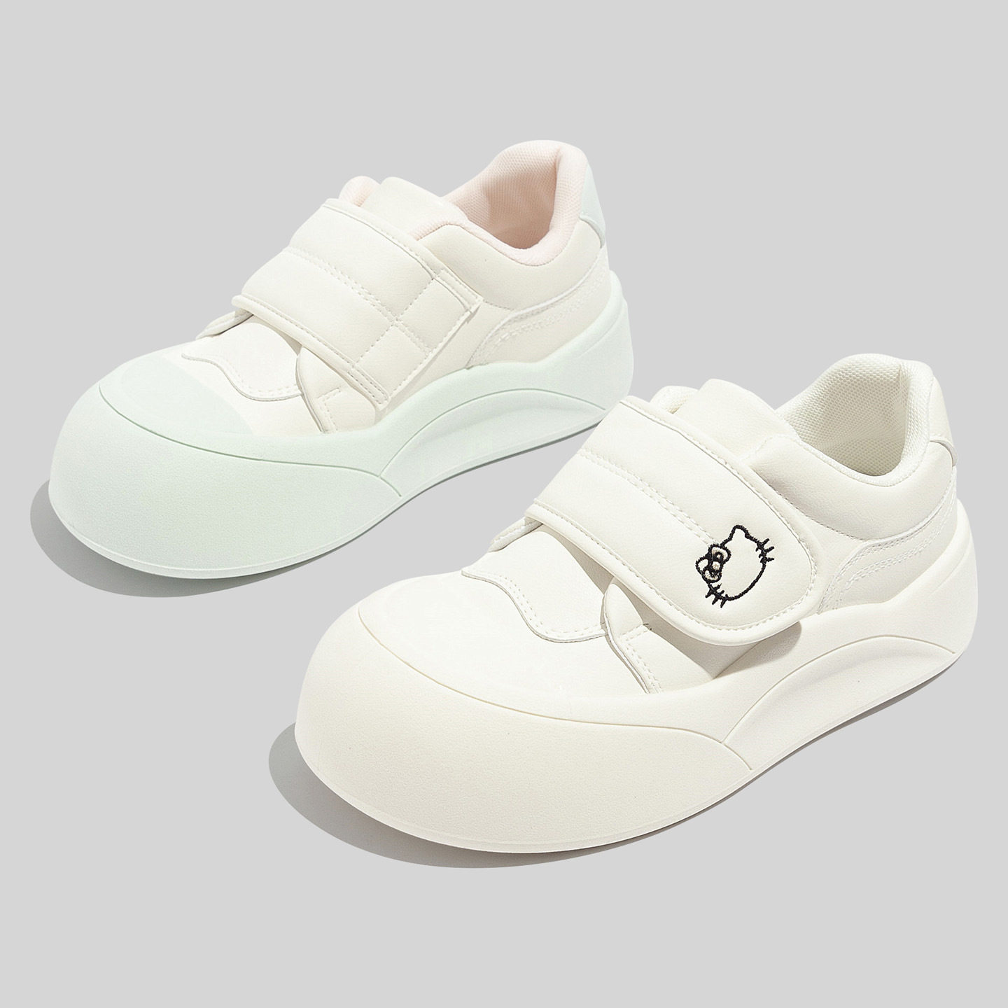 森屿女鞋简约时尚可爱低帮小白鞋女2026新款春季百搭魔术贴休闲厚,女鞋,休闲板鞋,淘宝优惠券,粉丝福利购,淘宝优惠卷