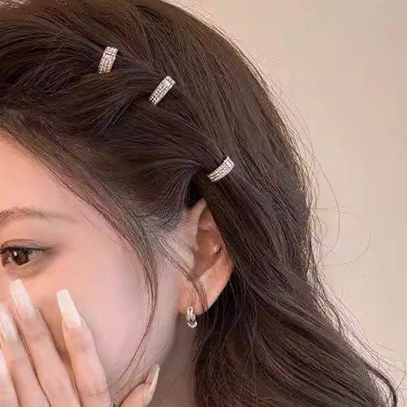 明星同款高颅顶圆形发扣刘海发夹女前额侧边夹发卡头饰Y23