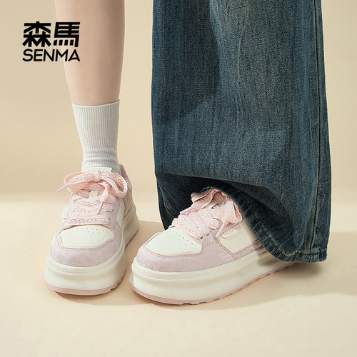 森马厚底板鞋女款2026秋季新款