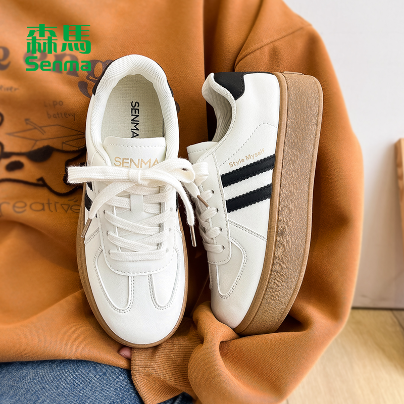 森马女鞋加绒德训鞋女2026新款小白鞋冬季爆款厚底休闲鞋子女板鞋,女鞋,时尚休闲鞋,淘宝优惠券,粉丝福利购,淘宝优惠卷