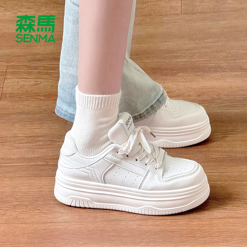 森马女鞋小白鞋2025冬季新款加绒