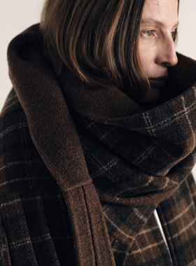 ATELIO·蓬松立绒双面羊毛流苏长围巾