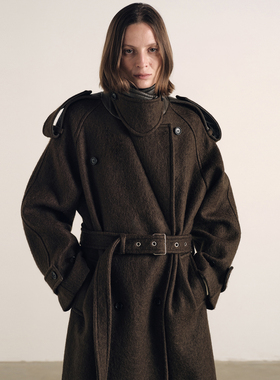 ATELIO·直筒风衣式宽松长大衣