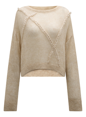 Petit Bari 粗棒编织羊驼绒感套头毛衣