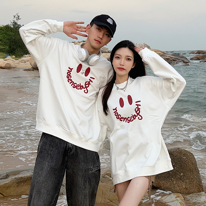 Petit Bari 设计师联名款 笑脸长袖卫衣  男女同款  