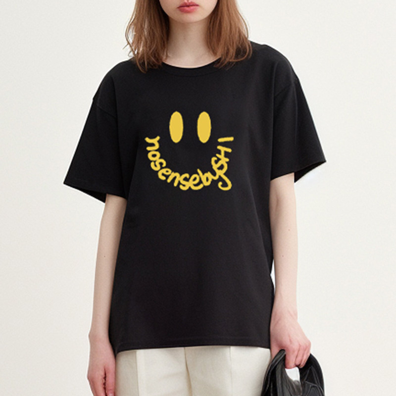 Petit Bari设计师联名款 女士设计感笑脸短袖T恤 高品质