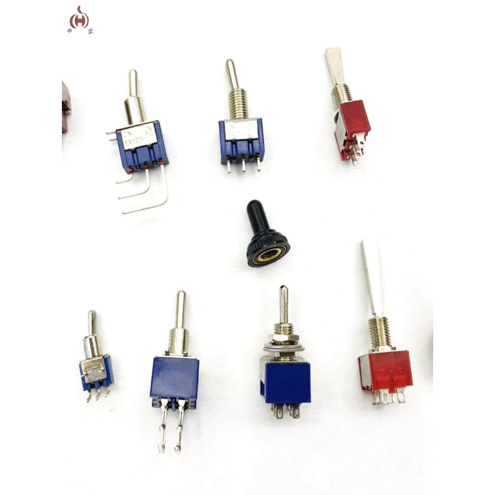 牌 三脚三档 双边复位 华科尔改控 银点扁柄航模钮子开关