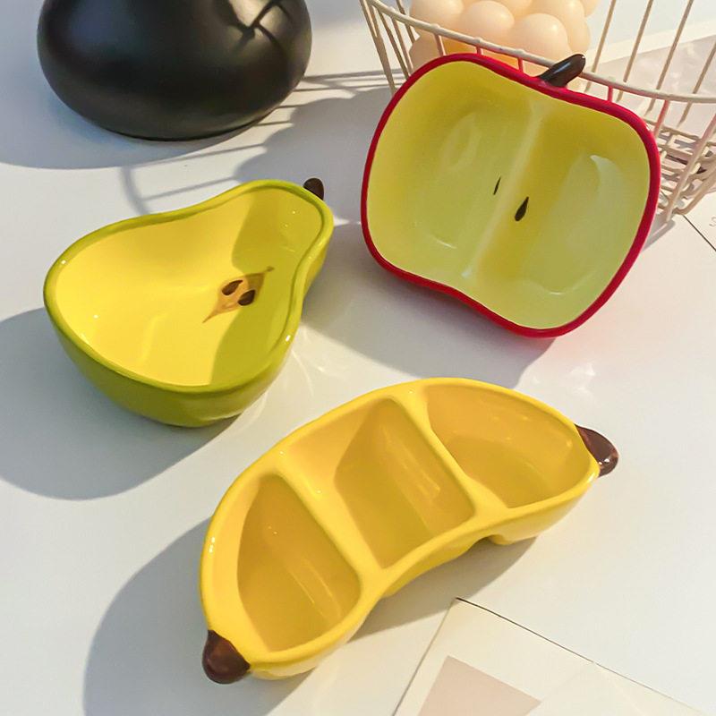 可爱水果趣味造型陶瓷碟子家用零食小吃碟子菜碟酱料调味迷你