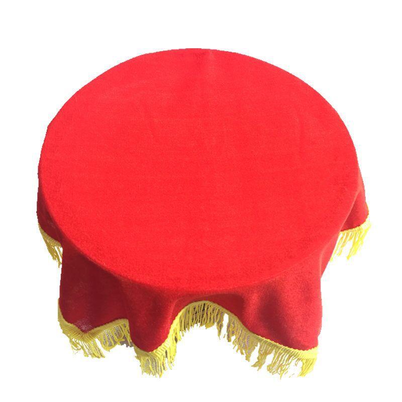 开业剪彩道具托盘布，剪彩花球包装布茶盘流苏包裹大红布