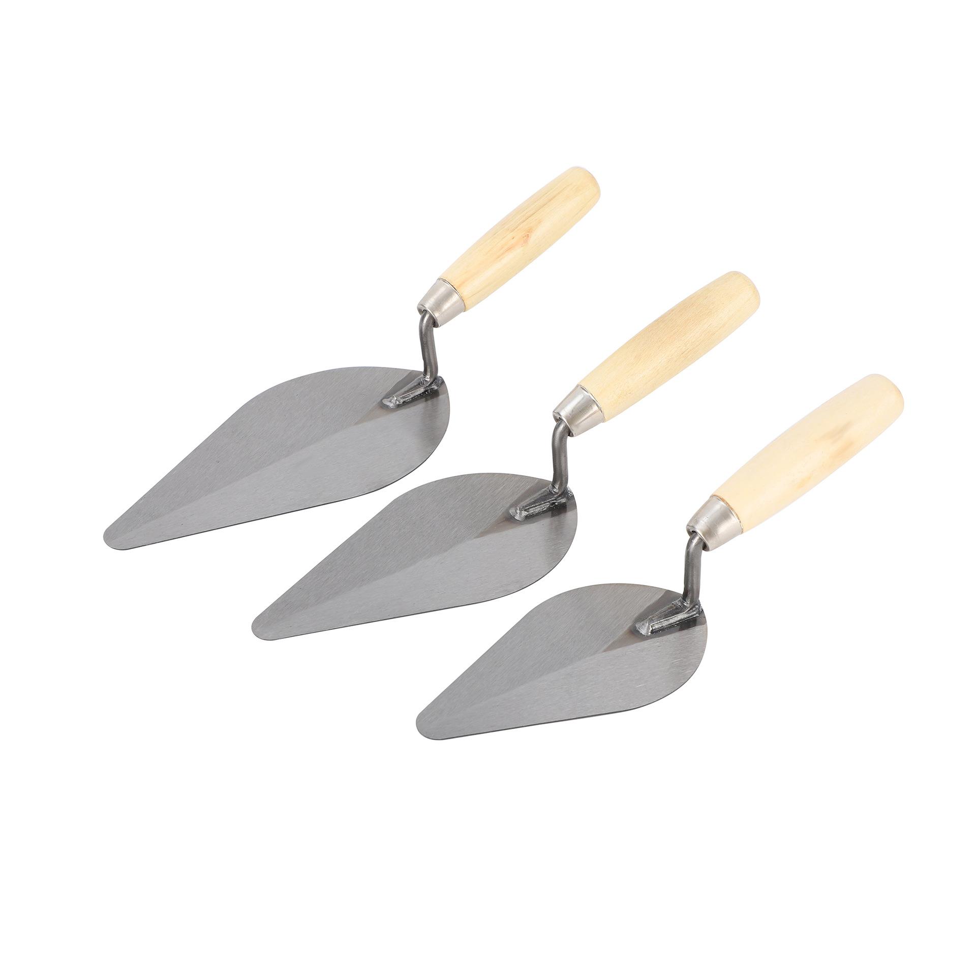 外贸货源双色塑料柄砌砖刀灰刀灰匙专业建筑瓦工工具砌砖砖刀铲刀