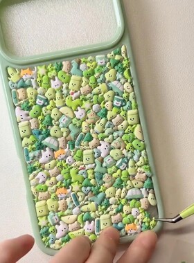 立体泡棉迷你动物手机壳贴纸