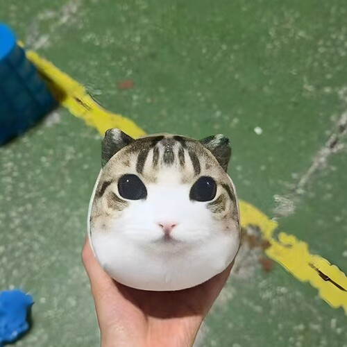 被生活磨平了棱角！妙脆角小猫玩偶meme公仔棉花娃娃送闺蜜小礼物