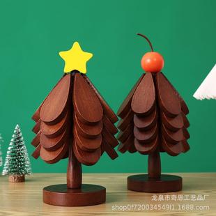 高级感圣诞树隔热垫餐垫楠竹防烫桌垫一棵树餐桌杯垫创意家用锅垫