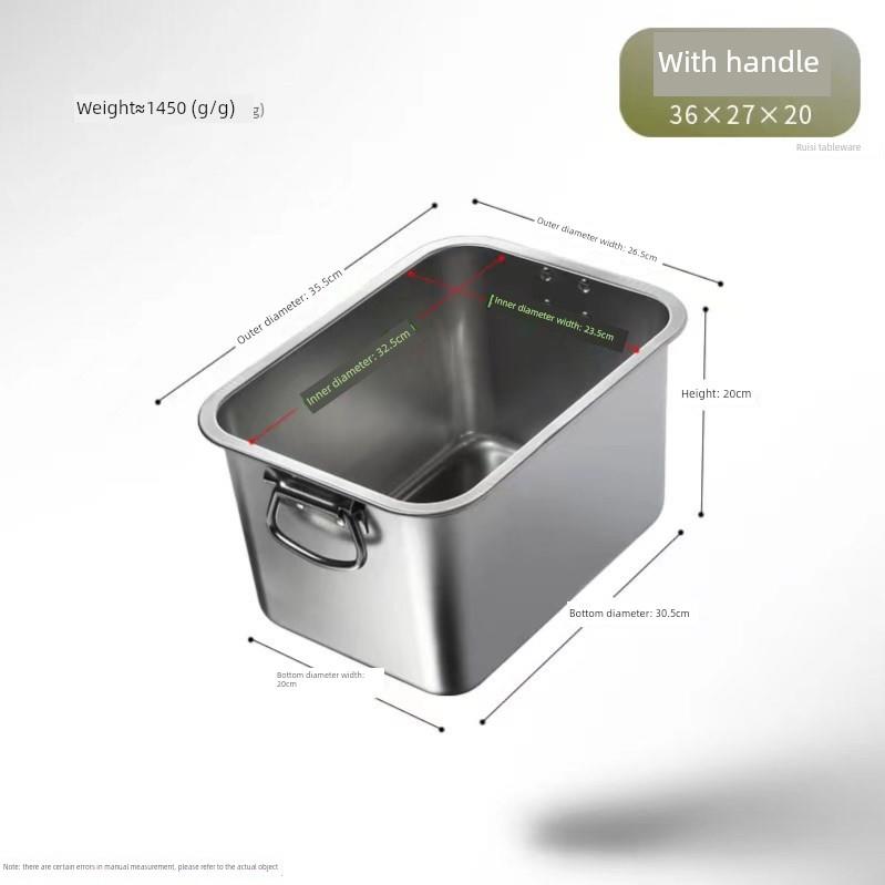 烤鱼板大型商业深板食品级带盖蒸米饭板加厚蔬菜板加深不锈钢方形