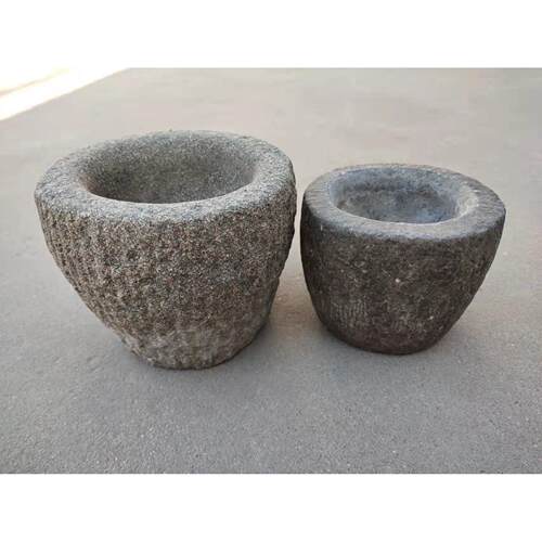 怀旧老物件古董石臼花盆杂项老石碗老石雕蒜臼烟灰缸农村收藏民俗