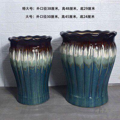 金线特大号庭院客厅大花盆发财树幸福树盆大肚深盆家用落地大花盆