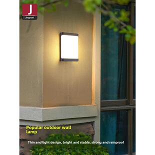 超薄门口壁灯户外防水阳台墙灯超亮楼梯别墅庭院室外门口人体感应