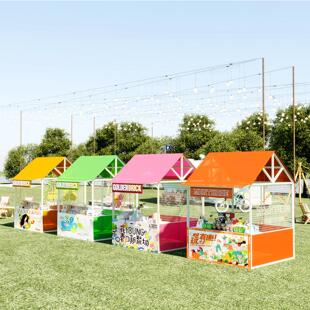 网红创意集市摆摊架市集摊位展示架景区公园贩卖架小吃夜市地摊架