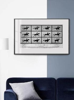 NONE ART经典黑白摄影卧室客厅装饰画沙发背景墙挂画北欧风格壁画