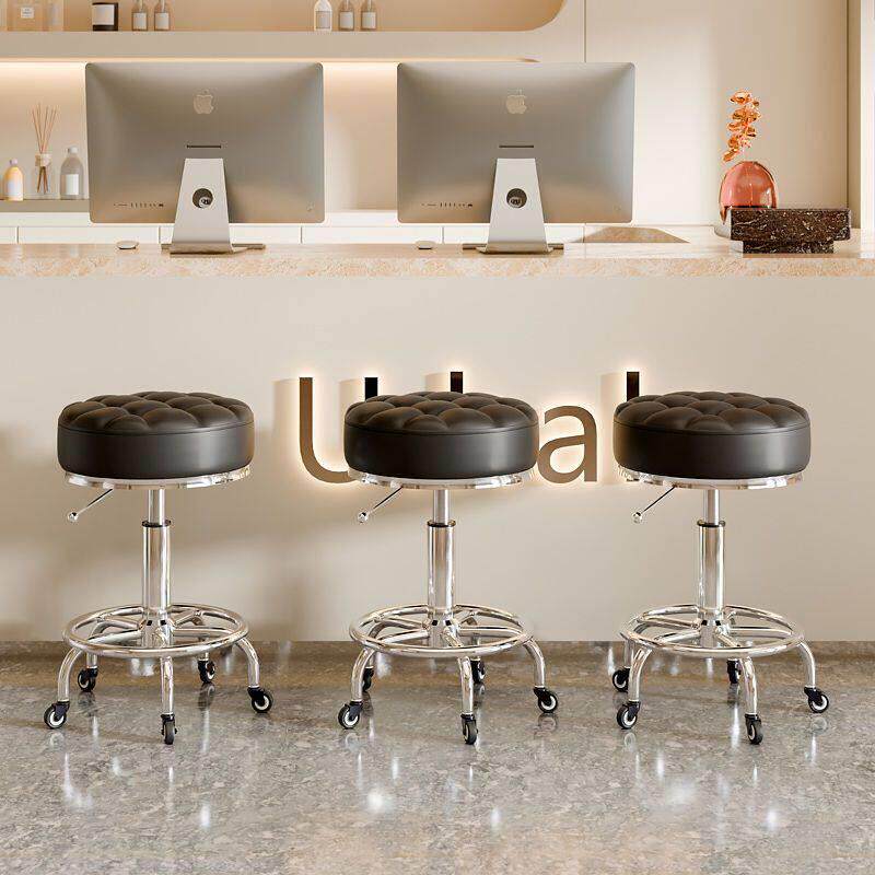 滑轮旋转可调凳防爆大工作椅圆凳理发店转椅美发沙龙美容美甲沙龙