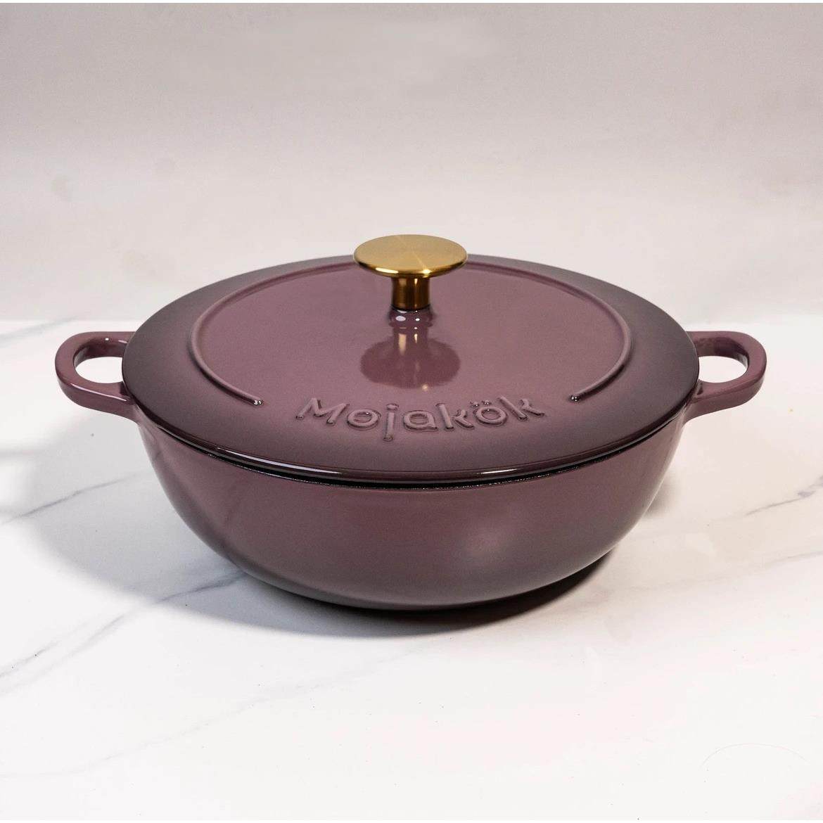 Mojakok三厦精品黑底釉铸铁珐瑯锅24cm炖锅焖烧锅炒锅电磁炉燃气,厨房/烹饪用具,炖锅/炖煲/汤煲,淘宝优惠券,粉丝福利购,淘宝优惠卷