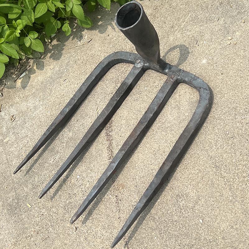耙锄钉耙四齿耙子农具搂草铁耙种田手工锻打农用翻土水泥园艺开垦