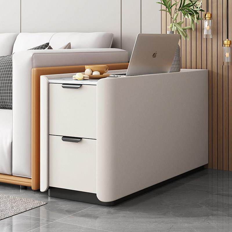 落地沙发边柜轻奢高级感30宽实木超窄小型夹缝侧边柜简约现代边几