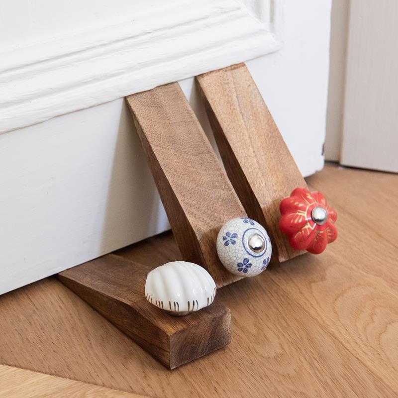 印度进口覆古带装饰头手工木质门挡家用创立门阻流塞家居装饰阻门