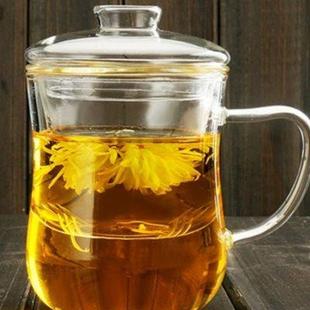 加厚耐热玻璃杯花茶杯子带盖过滤办公室水杯女可爱家用茶水分离杯