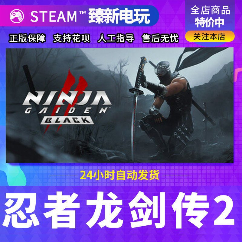 Steam正版 忍者龙剑传2黑之章 NINJA GAIDEN 2 Black 激活码CDK