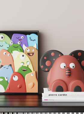 速发奶油风大象摆板客厅电视柜酒柜装饰品样件房家居摆迁乔设新居