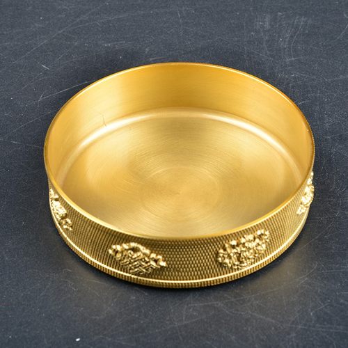 速发五八学院藏式祥扎盘修盘无缝纯铜明吉曼雕花密宗供奉修曼茶达