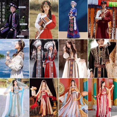 速发风数民族服装苗族苗疆服饰少少煌异域敦情藏袍生汉服租赁