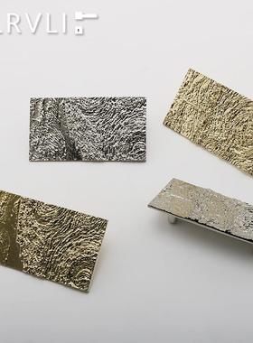 olrvli黄铜艺术款小拉手法式中古浮雕柜子金色镍银色把手设计师款