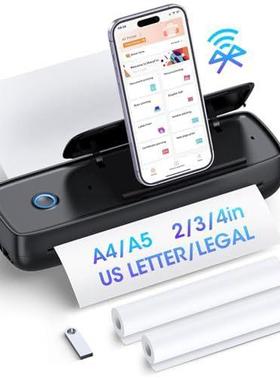 mini printer打印机无线可连手机A4跨境便携式热敏打印机小型家用