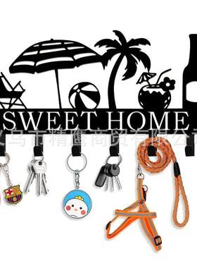 跨境钥匙挂架墙壁置物架金属艺术装饰挂钩keysholder衣帽玄关走廊