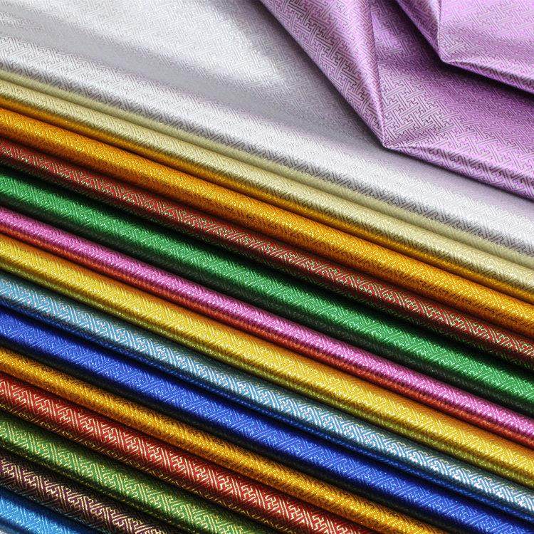 丝绸提花织锦缎蒙古袍旗袍娃衣舞台影视包边延边花边小立体面料