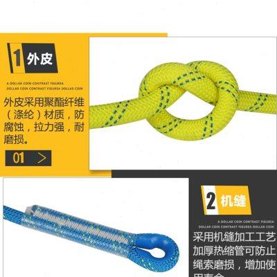 拓攀户外登山绳安全绳耐磨绳子攀岩绳救援绳速降绳绳索攀登装备