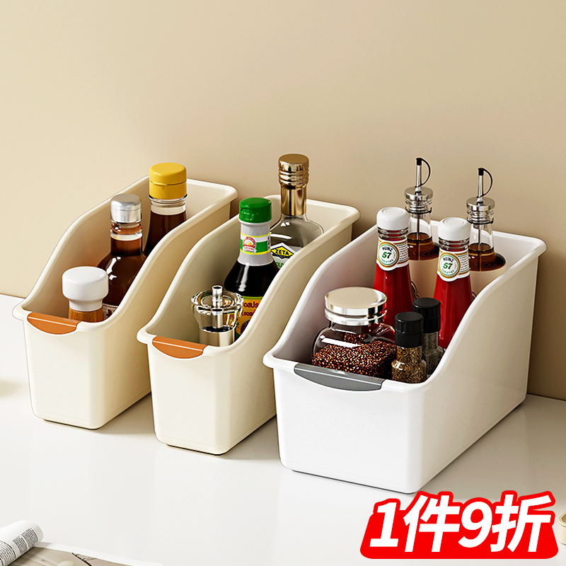 厨房收纳盒锅盖整理置物架带滑轮