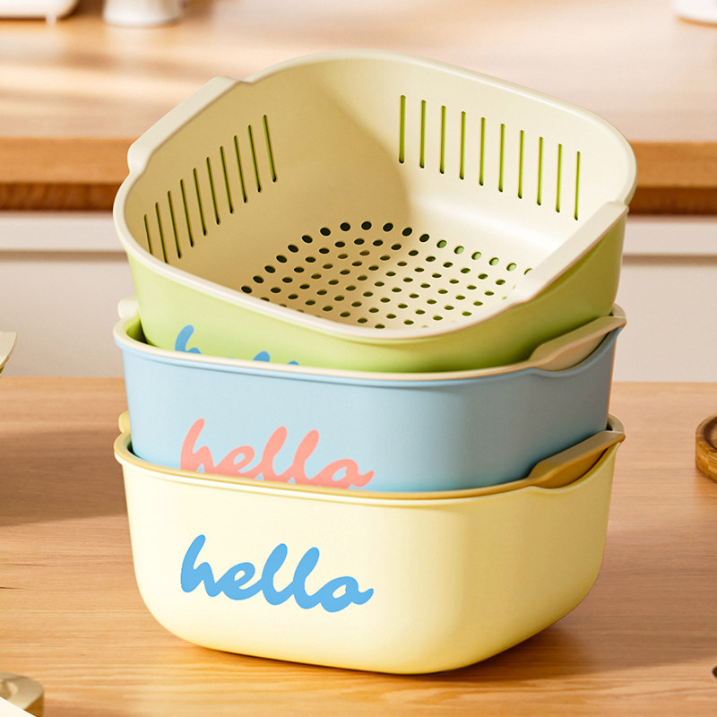 正家洗菜盆沥水篮新款厨房双层洗菜筐水果盆家用加厚漏网筐滤水篮,餐饮具,洗菜盆/沥水篮/漏水筛,淘宝优惠券,粉丝福利购,淘宝优惠卷